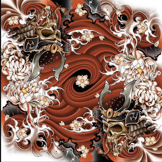 Vintage Red Warrior 2 Player Cloth Playmat