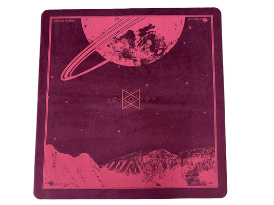 Saturn's Peak Red/Red 2 Player Cloth Playmat 1/16