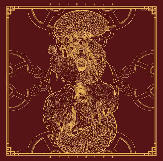 Dragon Brothers Maroon/Gold 2 Player Cloth Playmat