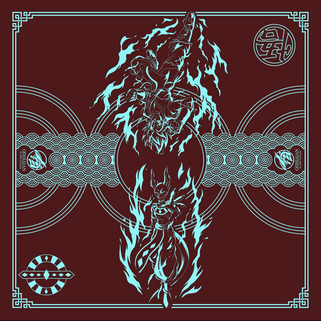 Battle of the Gods Merlot/Blue 2 Player Cloth Playmat