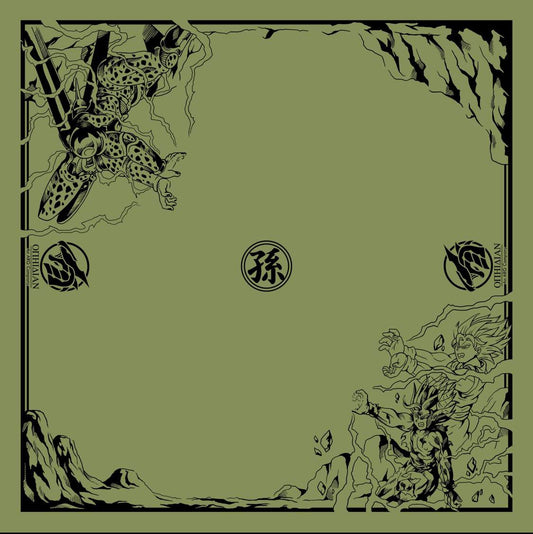 Perfect Warrior Green/Black 2 Player Cloth Playmat