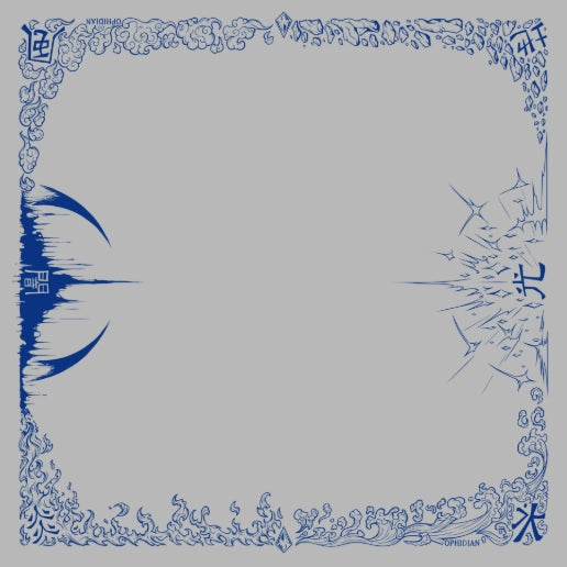 Attributes Grey/Blue 2 Player Cloth Playmat Screen Printed