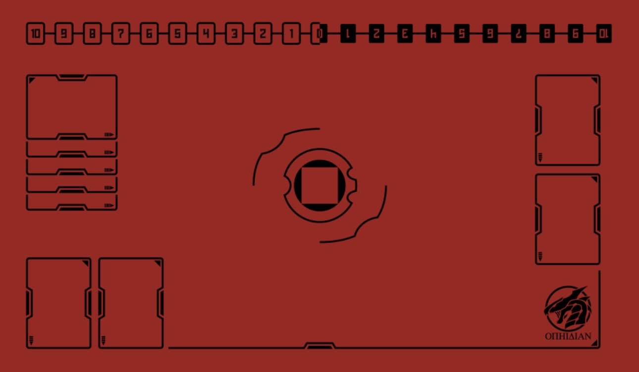 1 Player Arena Playmat Red/Black