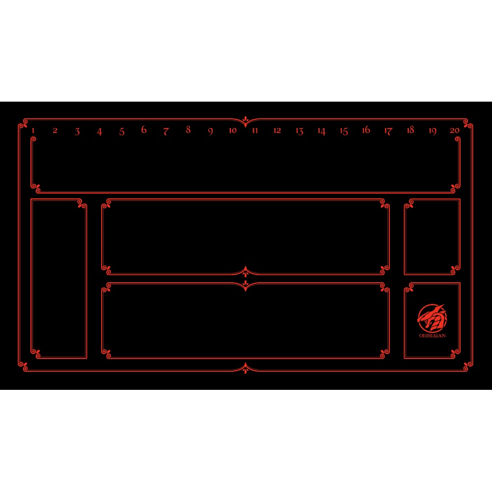 Enchanted Black/Red Single Player Playmat