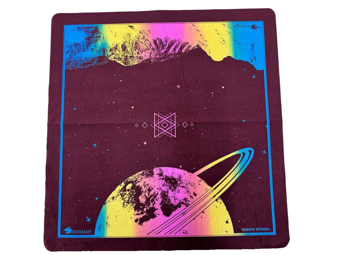 Saturn's Peak Rainbow/Maroon 2 Player Cloth Playmat Super 1/4
