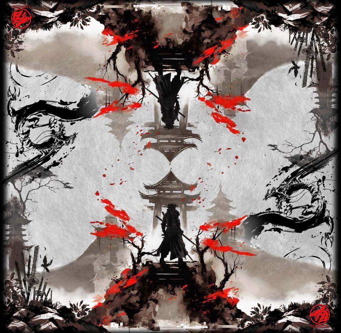 Ronin 2 Player Cloth Playmat Light