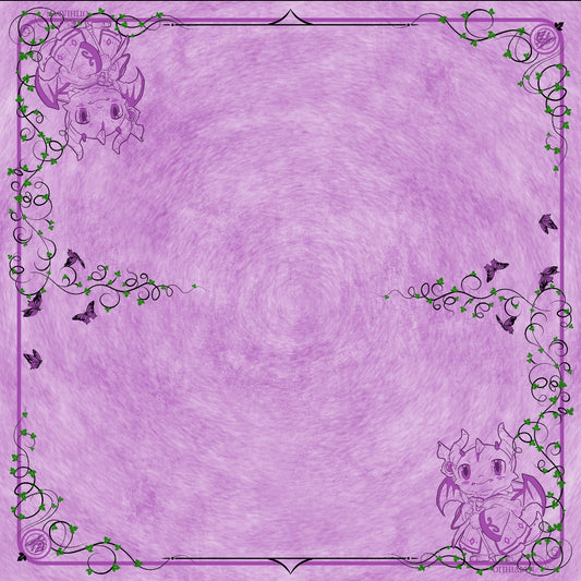 Dragon Mage 2 Player Cloth Playmat Purple