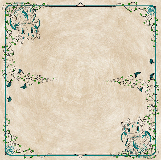 Dragon Mage 2 Player Cloth Playmat Tan