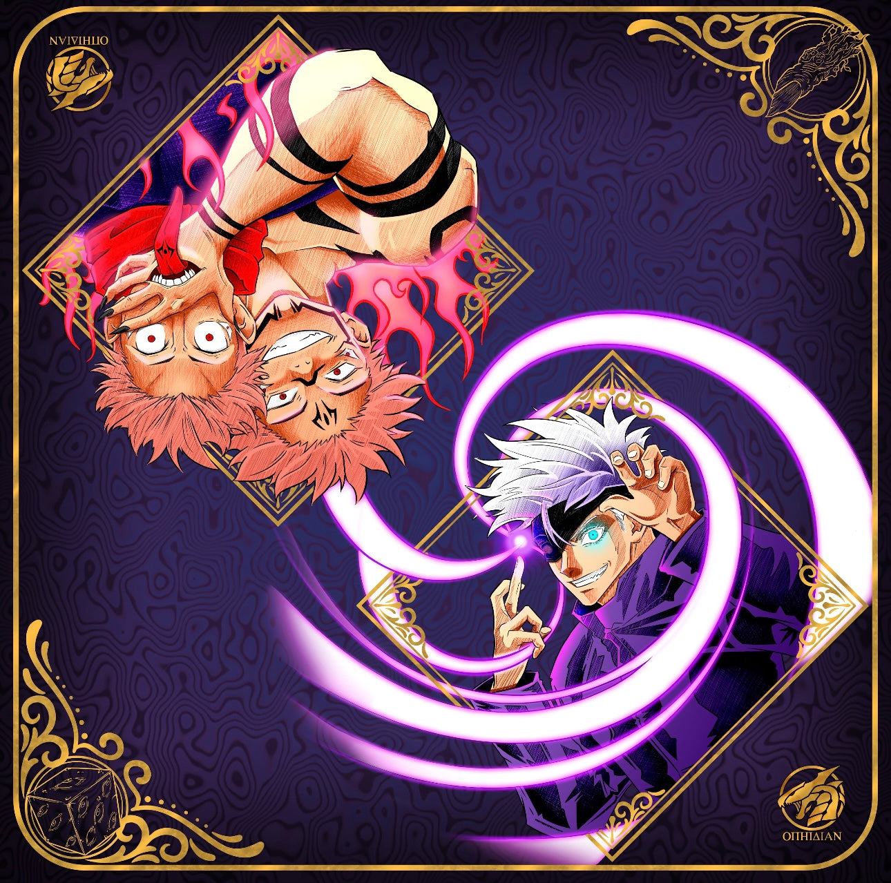 Domain Expansion 2 Player Cloth Playmat Full Color