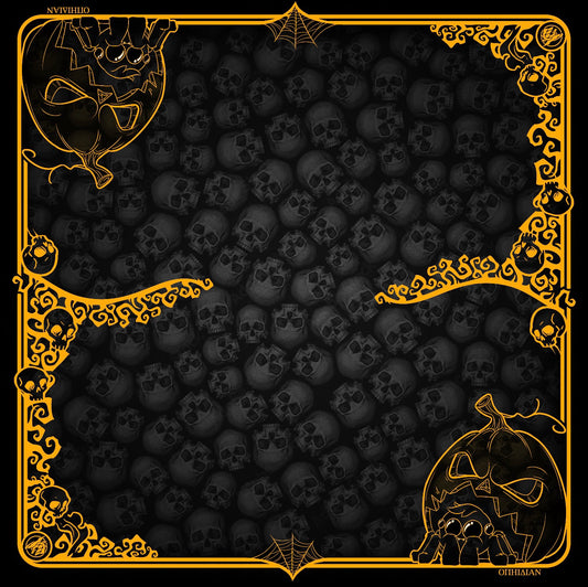 Hallowcreepy 2 Player Cloth Playmat Black