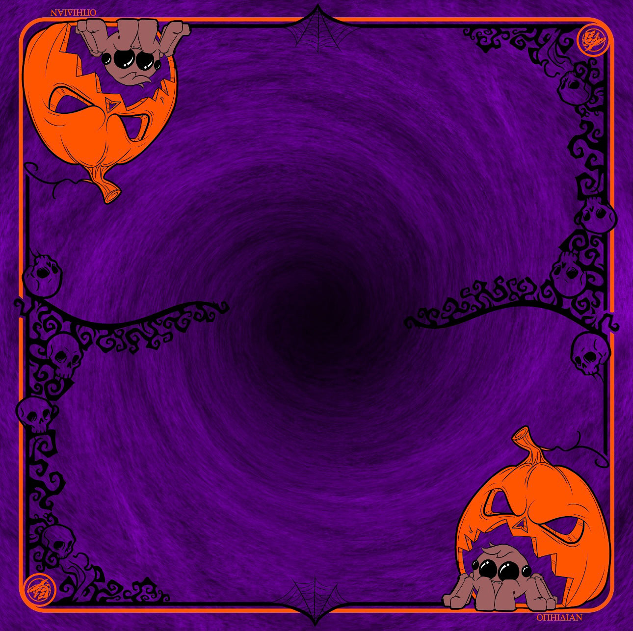 Hallowcreepy 2 Player Cloth Playmat Purple