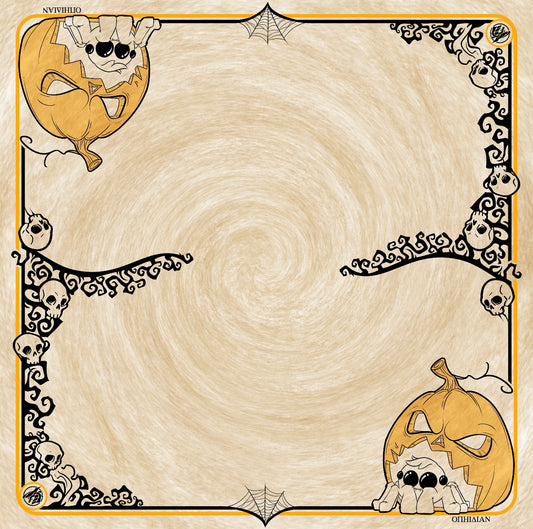 Hallowcreepy 2 Player Cloth Playmat Tan