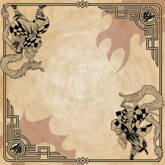 Devotion 2 Player Cloth Playmat Tan