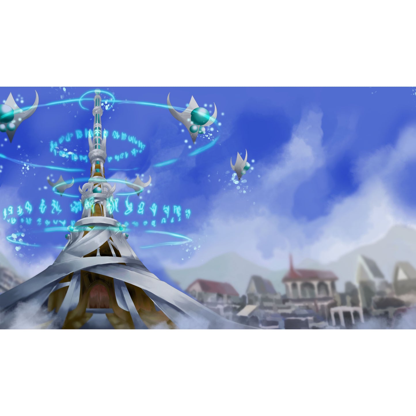 Magictext Tower Single Player Playmat