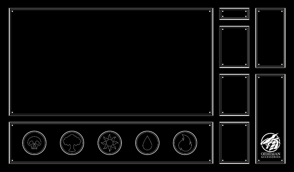 1 Player Battlefield Playmat Black/White