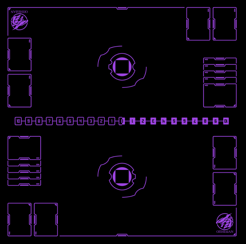 2 Player Arena Playmat Black/Purple