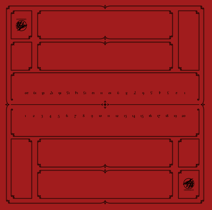 2 Player Enchanted Playmat Red/Black