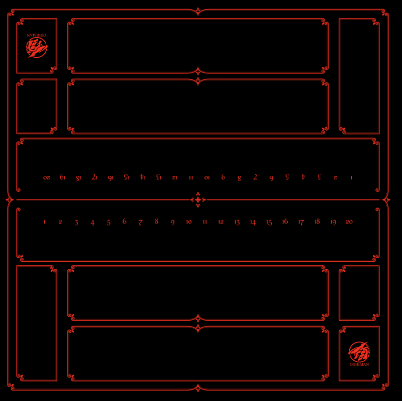 2 Player Enchanted Playmat Black/Red