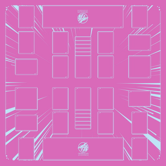 2 Player Battledome Playmat Pink/White