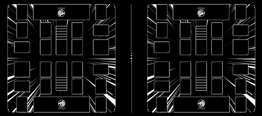 Battledome 4 Player Cloth Playmat Black/White