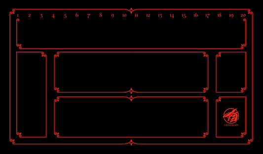 1 Player Enchanted Playmat Black/Red