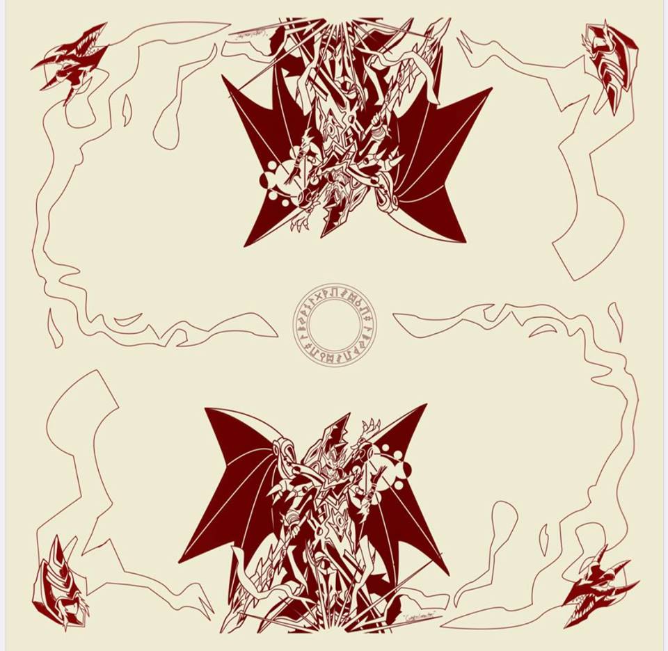 Ultimate Fusion 2 Player Cloth Playmat Ivory/Burgandy