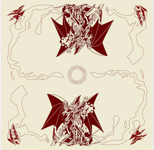 Ultimate Fusion 2 Player Cloth Playmat Ivory/Burgandy