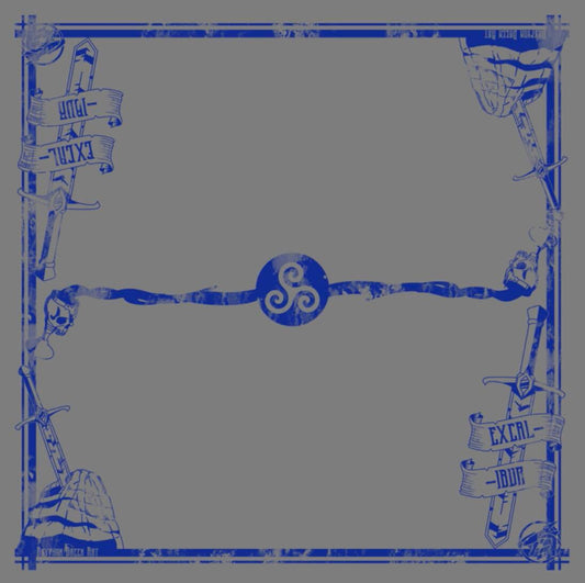 Excalibur 2 Player Cloth Playmat Grey/Blue