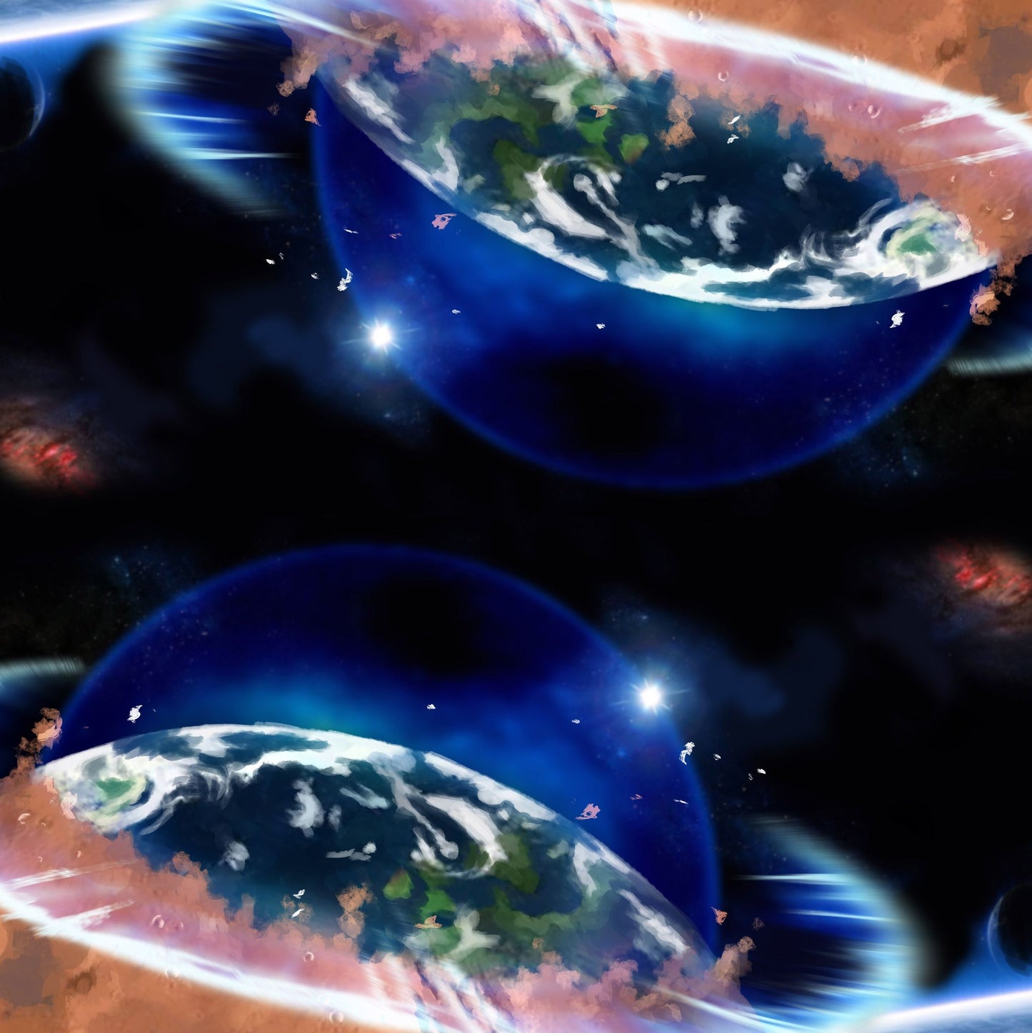 Planets 2 Player Cloth Playmat