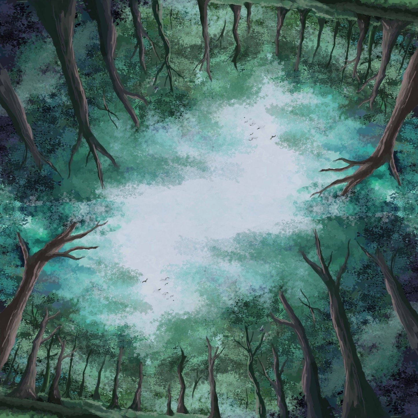 Forest 2 Player Cloth Playmat
