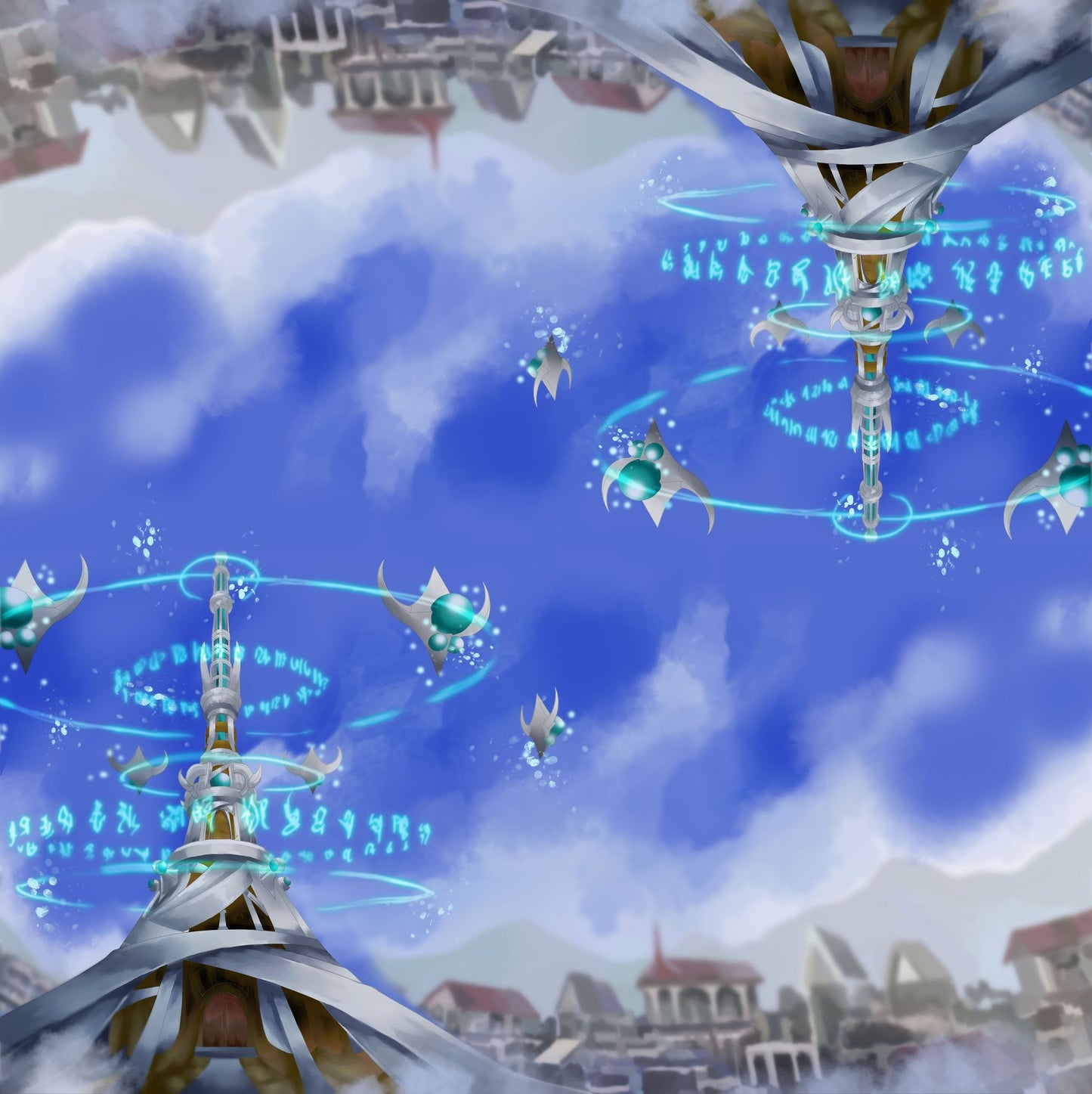 Towers 2 Player Cloth Playmat