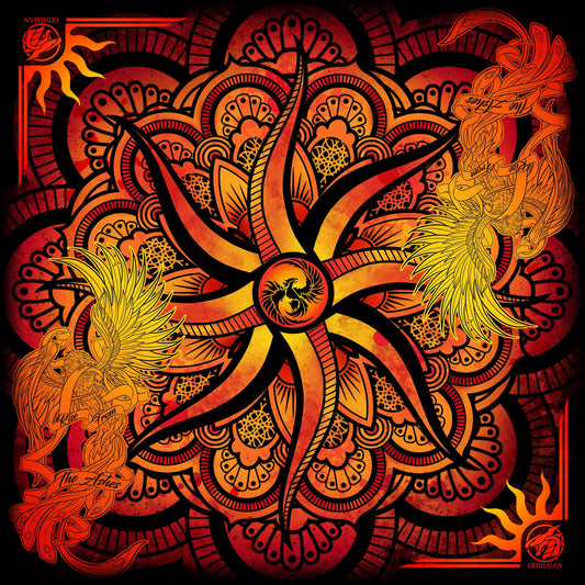 Phoenix Black 2 Player Cloth Playmat