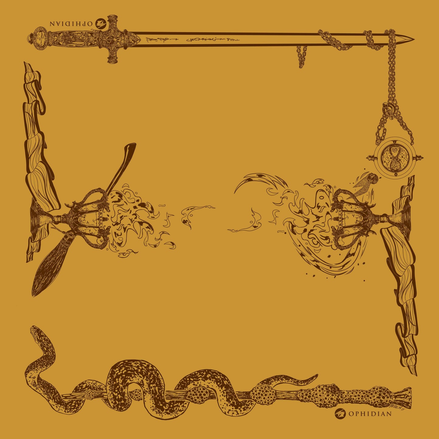 Wizardry 2 Player Cloth Playmat Tan/Brown