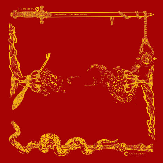 Wizardry 2 Player Cloth Playmat Red/Gold