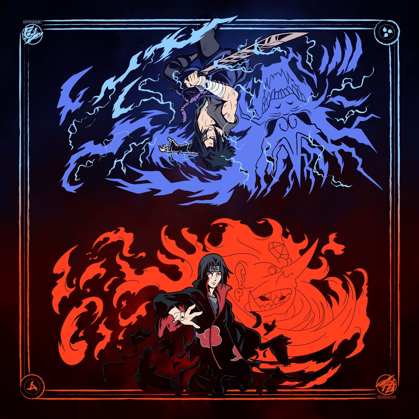 Two Paths 2 Player Cloth Playmat Inks