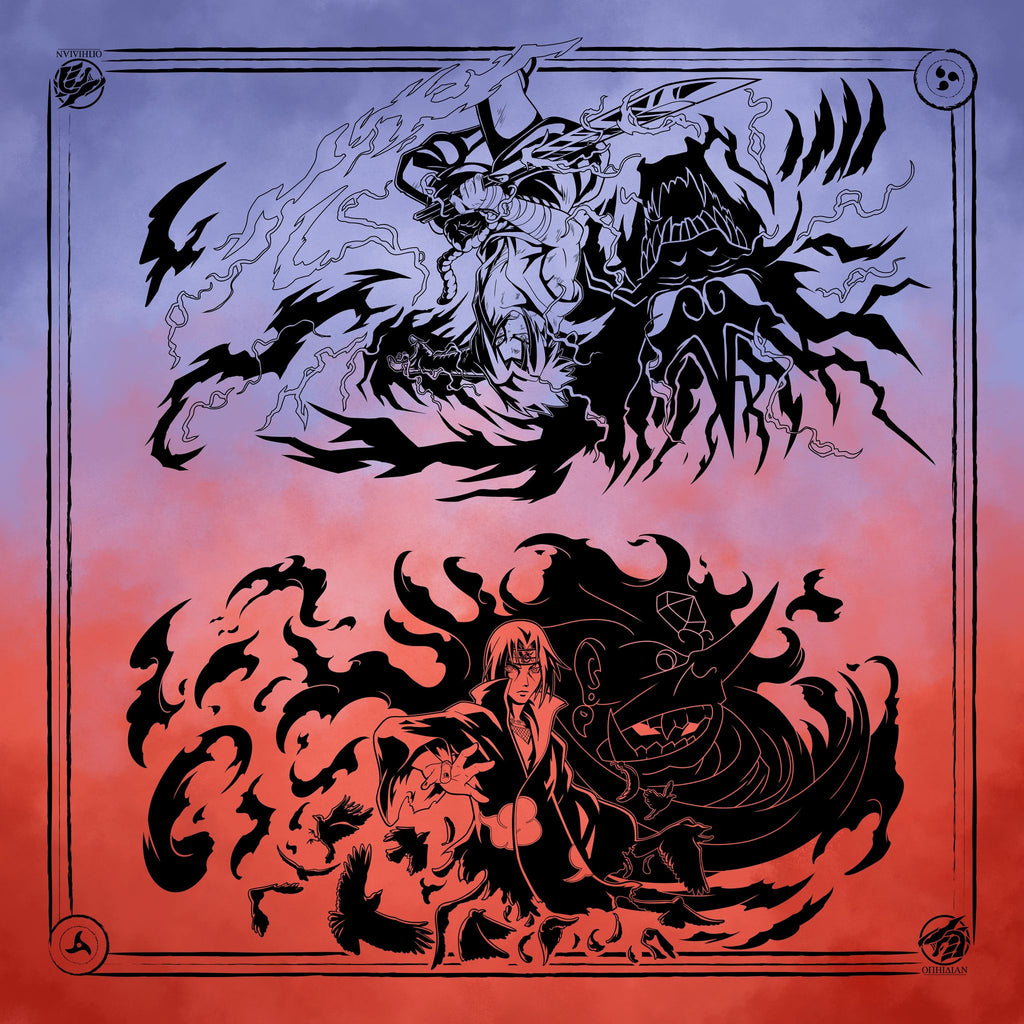 Two Paths 2 Player Cloth Playmat Black Ink Ophidian Accessories