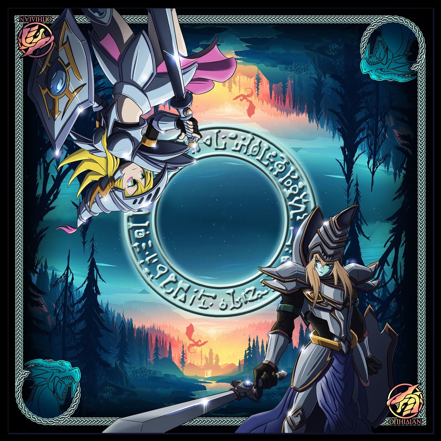 Magicians Sunset Full Color 2 Player Cloth Playmat