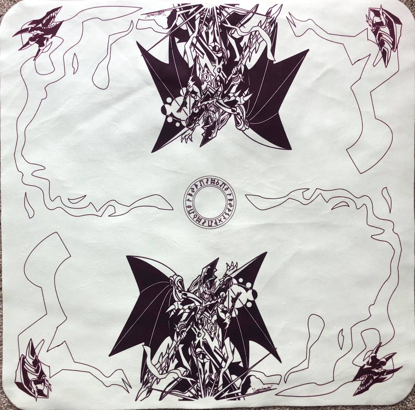 Ultimate Fusion 2 Player Cloth Playmat Ivory/Burgandy