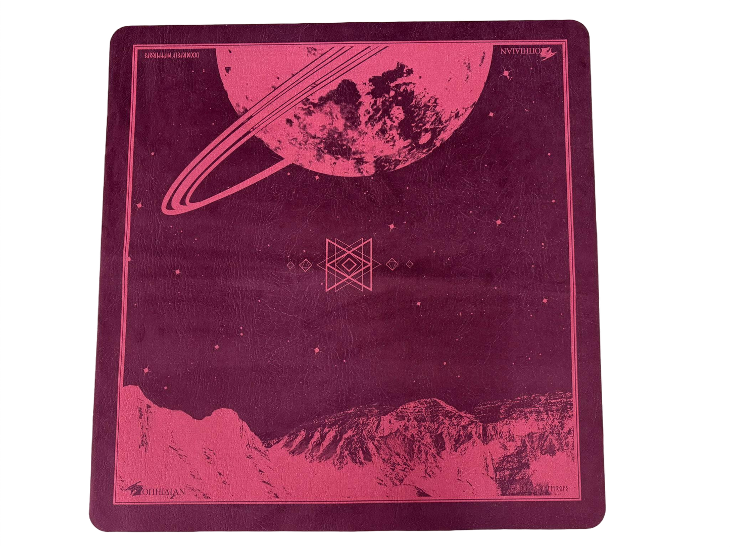 Saturn's Peak Red/Red 2 Player Cloth Playmat 1/16