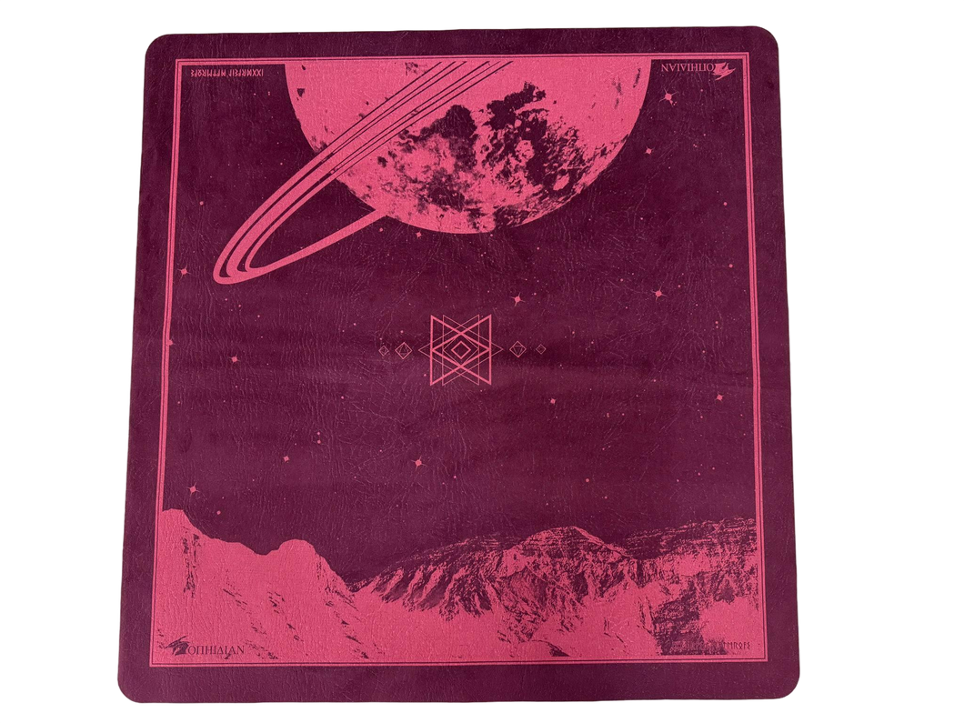Saturn's Peak Red/Red 2 Player Cloth Playmat 1/16