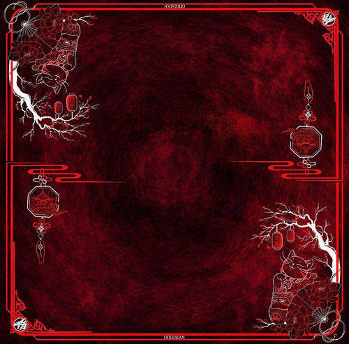 Fortune Cat Red 2 Player Cloth Playmat