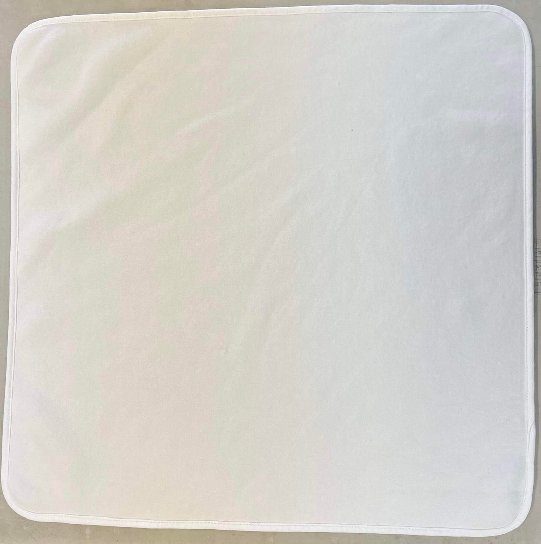 White 2 Player Suede Playmat Stitched