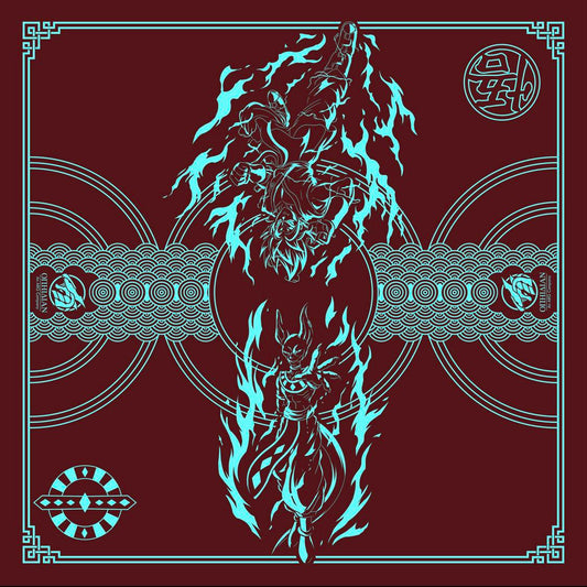 Battle of the Gods Merlot/Blue 2 Player Cloth Playmat