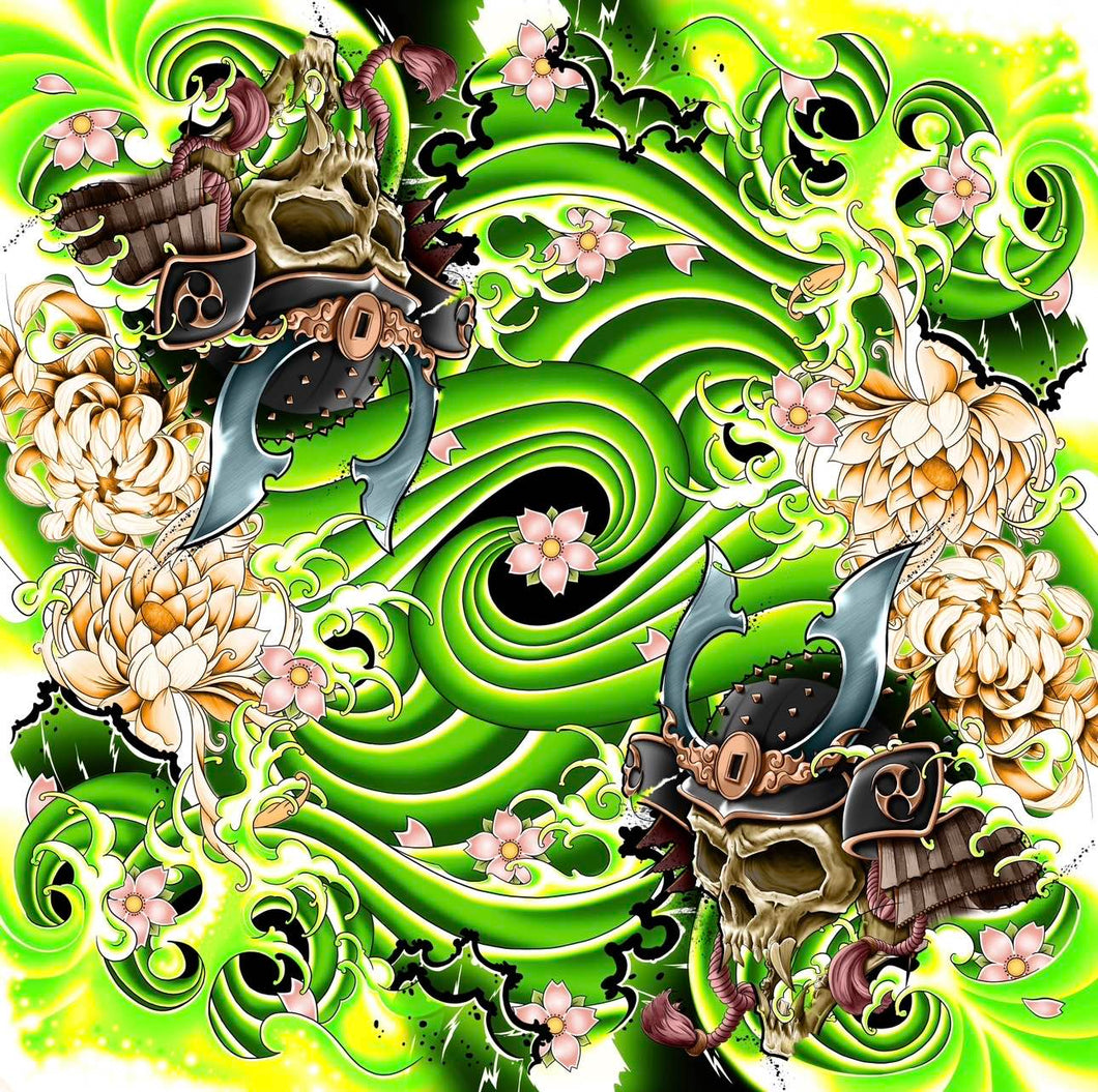 Green Warrior 2 Player Cloth Playmat