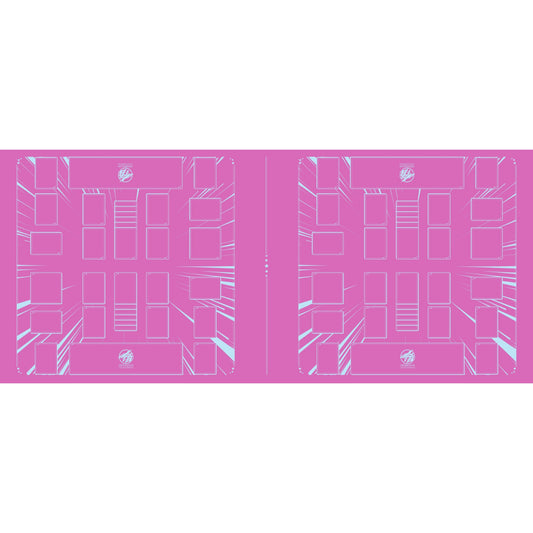 Battledome Pink/White Four Player Cloth Playmat