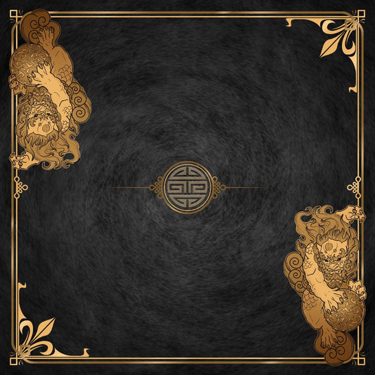Foo Dog Two Player Cloth Playmat Gold