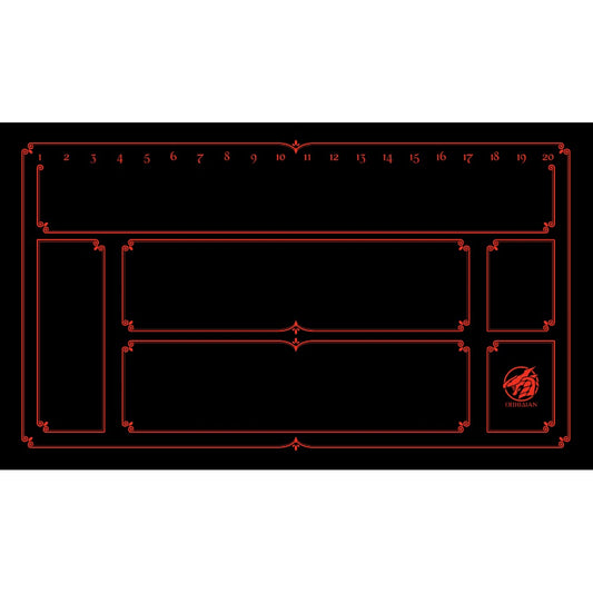 Enchanted Black/Red Single Player Playmat