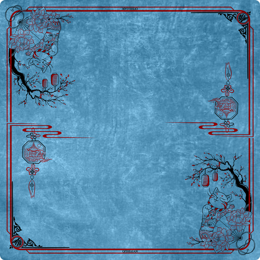Fortune Cat Blue Two Player Cloth Playmat