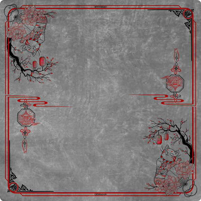 Fortune Cat Grey Two Player Cloth Playmat