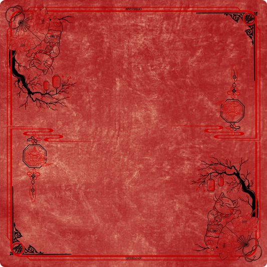 Fortune Cat Red Two Player Cloth Playmat